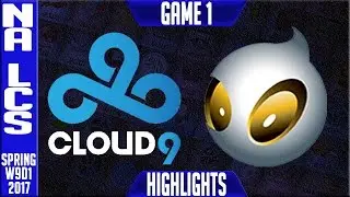 Cloud 9 vs Dignitas Game 1 - NA LCS W9D1 Spring 2017 - C9 vs DIG G1
