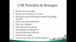 CSR Principles & Strategies I FY BAF I Commerce I Business Environment I University of Mumbai