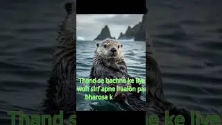 Sea Otters Haath Kyun Pakarte Hain? 🦦 | Shocking Survival Truth #SeaOtters #Otters #facts #animals