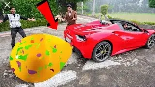 Ferrari Car vs 2 Monster Balloon | #short #youtubeshort