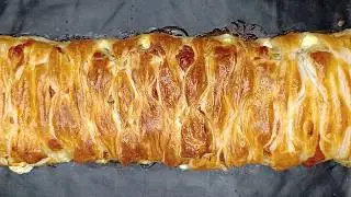 This Puff Pastry Snack Cake DISAPPEARS in Minutes! 🔥 Easy Ham & Cheese Recipe