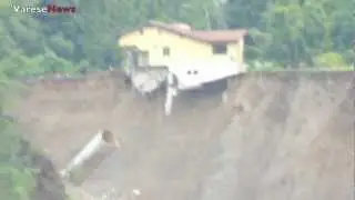 Crolla la casa sulla frana