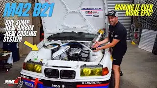 BMW E36 M42B21 Dry Sump Setup Explained | Radiator, Oil System & Aero Update