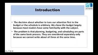 Project Feasibility Study - Lecture 8 (Scheduling The Project) - ESU