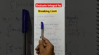 Integrate the function by Breaking the limit #maths #class12th #integration #integrals #shorts