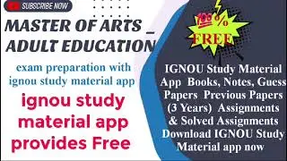 IGNOU MA in Adult Education - Notes, Previous Papers, Books, Syllabus PDF Download 2025