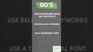 ATS Friendly Resume Template - Do's & Don'ts! #shorts #resume #template