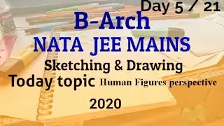 B- Arch | JULY 2020 | JEE MAINS| NATA GUIDE | Perspective Drawing | 21Day course | DAY 5