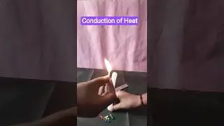 Conduction of Heat#heat #experiment #shorts #youtubeshorts #shortsfeed