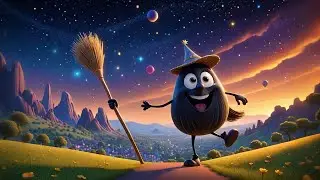 Two Magic Brooms Sweep the Stars | Bedtime Fantasy Rhyme for Kids | Magical Songs for Children