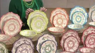 Temp-tations 24-piece Sculpted Dinnerware Service for 8 on QVC