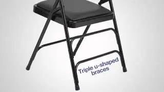 Samsonite XL Series Commercial Grade Fanback Steel & Vinyl Folding Chair