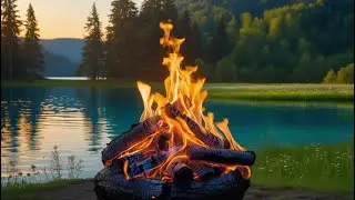 Quiet and relaxing environment, spellcaster on the lake🔥Sounds for sleep and yoga 🤖 Created with AI