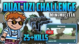 Mini Militia: 25+ Kills Dual Uzi Only Challenge🌚| Militia Mafia