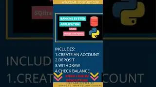Banking System Application | Using SQlite3 with Python