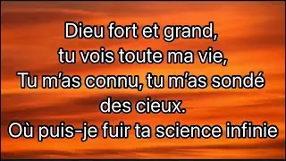 Dieu fort et grand tu vois toute ma vie