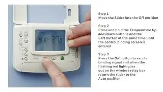 Sending a Binding signal from the CM921 or CM927 WirelessThermostat
