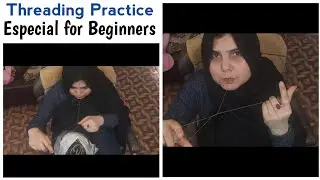 How to practice eyebrow threading at home // Threading uper lip karne ka tarika //