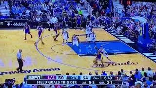 Kobe Bryant Double Team Hockey Assist Pau Gasol Assist to Trevor Ariza For Corner 3