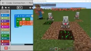 Farming with the agent! - MakeCode for Minecraft Code Builder