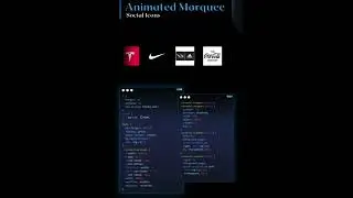 Animated marquee social icons By using CSS code for beginners #socialicons #coding #shorts