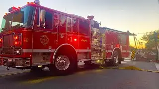 LBFD (New Battalion 1) Engine1,Truck1 , Battalion 1 responding