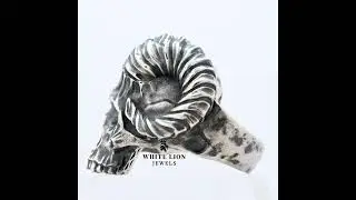 Horned Demon Gothic Skull Ring - Sterling Silver 925