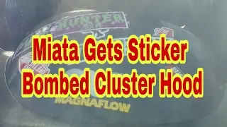 Miata Gets Sticker Bombed Cluster Hood