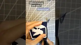 Fussy Cutting Ravenclaw House crest #asmr #cutting #satisfying #shorts #shortsvideo #harrypotter