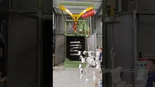 stainless workpiece shot blasting machine cleaning effect | Hanger type shotblasting machine