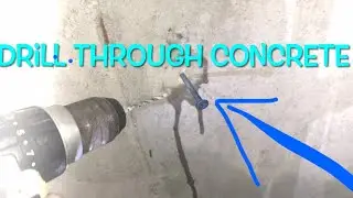 How to drill through concrete cement basement walls cement