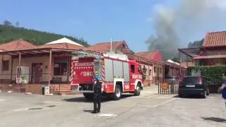 Incendio en el camping de Deva