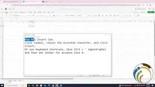 How to Add Accents in Excel