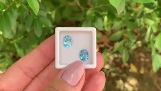 Top&aacute;zio Swiss Blue Oval 8x6mm Par 3,03ct