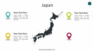 Japan Map Infographics - Animated PowerPoint Template