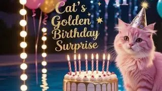 Happy Birthday Cat 🎂 | Cute Cat Birthday Party Shorts 🎉 | VIP Cat Celebration 🐾