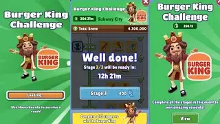 How to Unlock The Burger King - Subway City 2022 GamePlay - Stage 2/3 Completed - New Update