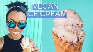 Vegan Ice Cream | Macadamia Milk Base + Grilled Banana & Chocolate
