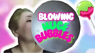 [asmr] Bubblegum Blowing Mega HUGE Extra Large Bubbles, Cracking, Chewing Gum #notalkingasmr