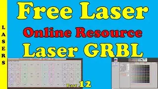 Lasergrbl FREE power toolkit material, dpi, waste board, cutting, spoilboard grids engraving tests