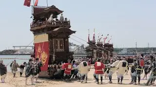 亀崎潮干祭　４　海浜山車曳き上げ　2025年5月3日