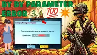 How fix Parameter Error In BGMI  || Parameter Error live solution In 3.4 Update &radic;