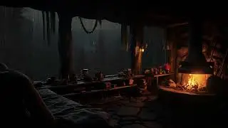 Forest Cabin Rain Comfort (No Ads) 🌧️ Warm Fireplace for Restful Sleep