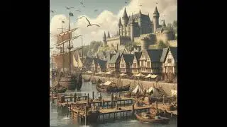 The Port in Early Medieval Europe - Harp, Recorder, Lute | Fantasy Music | BGM