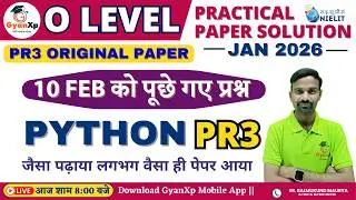O Level Python PR3 🔥 | 10 Feb 2026 Practical Paper Solution | आज का पेपर पूरा Solution