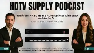 WolfPack 4K 60 Hz 1x8 HDMI Splitter with EDID and Audio Out