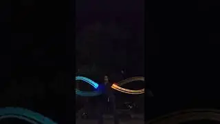 Spygame learning and exploring poi spinning. DIY Led Poi dance improvisation