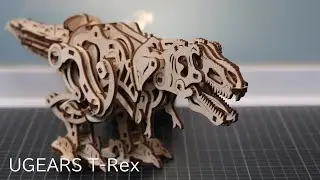 T-Rex with an escapement / UGEARS Tyrannosaurus Rex Made in Ukraine / Mechanical Wooden Models