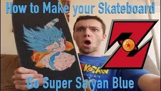 How to Change Skateboard Grip Tape/ Goku Super Saiyan Blue Board Transformation