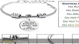 lauhonmin Mother Daughter Mother Son Grandmother Grandson Granddaughter Charm Bracelets Mom Gifts M